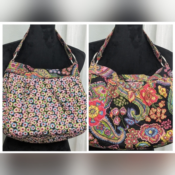 Vera Bradley Retired Symphony In Hue Reversible Hobo/Shoulder Bag - Picture 1 of 11